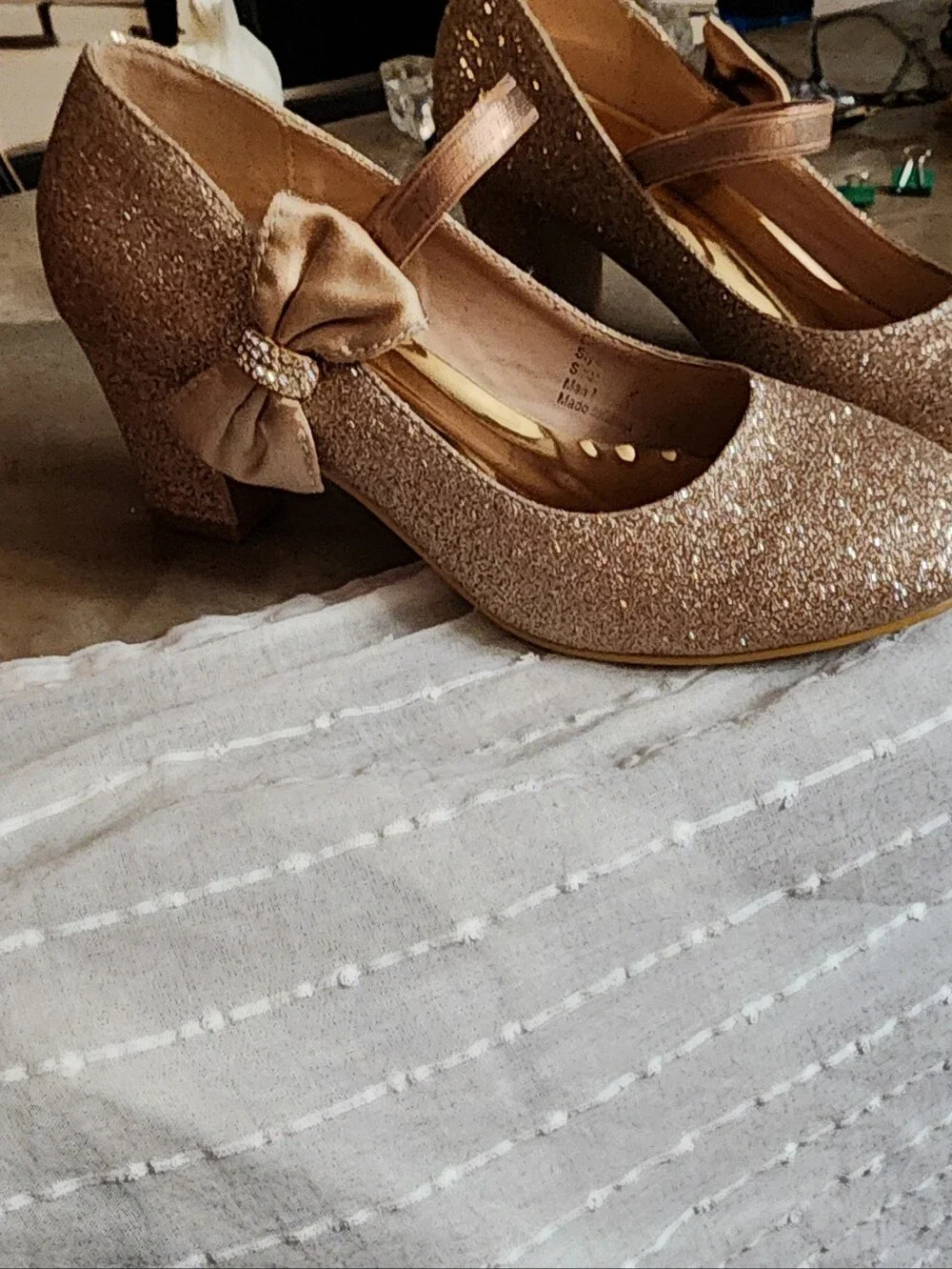 Badgley Mischka glitter covered